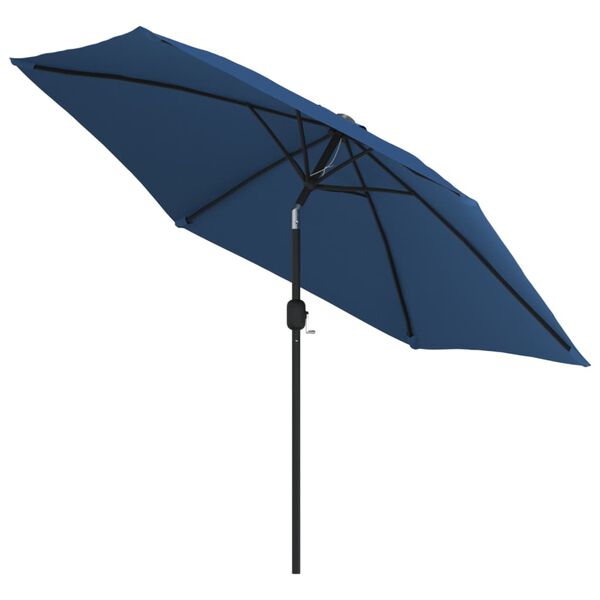 vidaXL Parasol met metalen paal 300 cm blauw