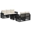 vidaXL Tuinbankenset 6 st Zwart en Cream Wit poly rattan