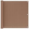 vidaXL Balkon Scherm 75 x 700 cm HDPE en Aluminium Rechthoekig Taupe