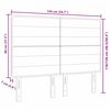 vidaXL Hoofdbord Cr&egrave;me 144 cm Stof