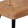 vidaXL Fauteuil met voetensteun canvas bruin