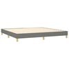 vidaXL Boxspring met matras en LED stof donkergrijs 200x200 cm