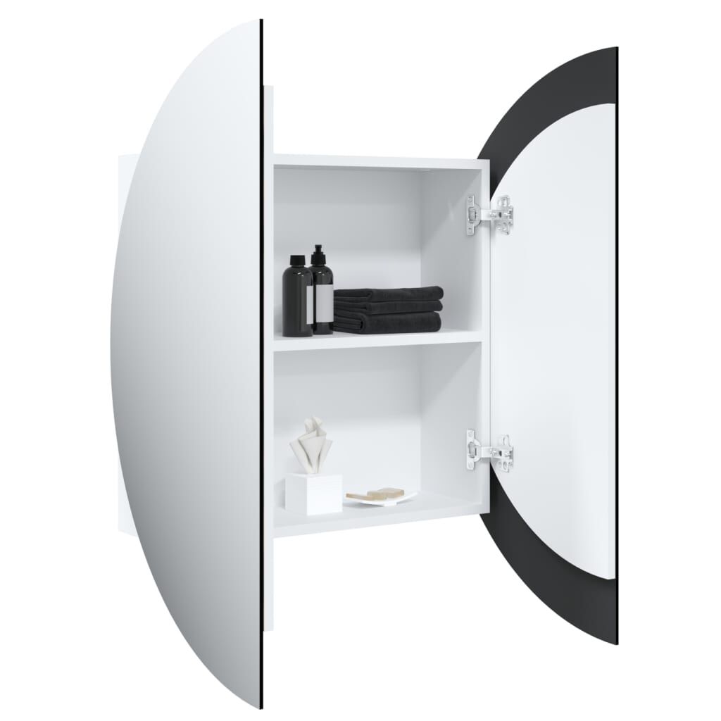 Wandkast voor de Badkamer Houten Hangkast met Open Plank Schuifdeur en Handdoekhouder - Costway