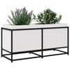 vidaXL Plantenbak 100x40x50 cm massief grenenhout wit
