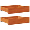 vidaXL Bedlades 2 st 75x55x17 massief grenenhout wasbruin