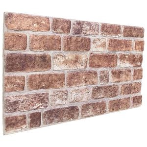 vidaXL Wandpanelen 10 st 100 x 50 cm Bruin EPS-schuim