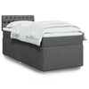vidaXL Boxspring met matras stof donkergrijs 90x190 cm