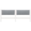 vidaXL Hoofdbord Anders Wit 200 cm Massief grenenhout