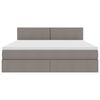 vidaXL Opbergbed met matras met matras Taupe 160 x 200 cm Bewerkt hout