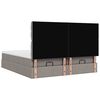 vidaXL Ottoman bed met matrassen en LED's 200x200cm stof taupe