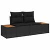 vidaXL Tuin Sofa Set met opslag 11 pcs Zwart Poly riet
