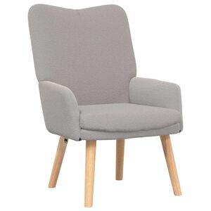 vidaXL Fauteuil Lichtgrijs 63 x 67 x 94 cm Schapenstof en Triplex