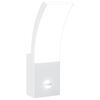 vidaXL Buitenwandlamp LED met sensors gegoten aluminium wit