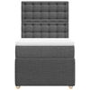 vidaXL Boxspring met matras stof donkergrijs 100x200 cm