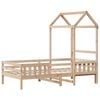vidaXL Bedframe met huisje massief grenenhout 90x200 cm