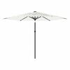 vidaXL Parasol met stalen paal 288x288x225 cm wit