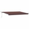 vidaXL Uitschuifbare luifel Bordeauxrood 450 &times; 300 cm Polyester