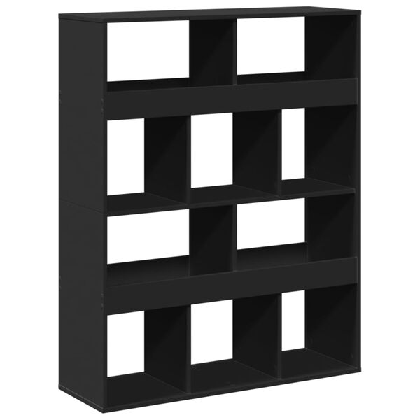 vidaXL Boekenkast 100x33x125,5 cm bewerkt hout zwart