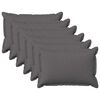vidaXL Kussensloop 6 pcs HOUTEN Lichtgrijs 30 x 50 cm Faux Linnen