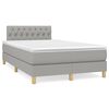 vidaXL Boxspring met matras stof lichtgrijs 120x190 cm