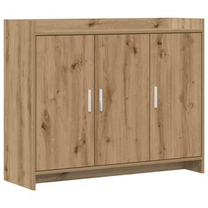 vidaXL Dressoir Artisanaal eiken 98,5 x 33 x 80 cm Bewerkt hout