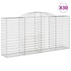 vidaXL Schanskorven 30 st gewelfd 300x50x140/160 cm ijzer