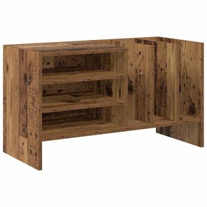 vidaXL Platenkast met plank Oudhout 78.5 x 35 x 45 cm Bewerkt hout