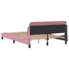 vidaXL Bedframe met hoofdeinde "Dover" 140x190 cm fluweel roze