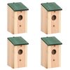 vidaXL Vogelhuisjes 4 st 12x12x22 cm hout