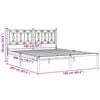 vidaXL Bedframe met hoofdbord metaal wit 160x200 cm