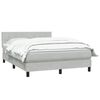 vidaXL Boxspring met matras fluweel lichtgrijs 140x220 cm