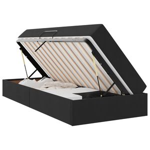 vidaXL Opbergbed met matras met opslag Zwart 90 x 190 cm Fluweel