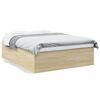 vidaXL Bedframe bewerkt hout sonoma eikenkleurig 160x200 cm