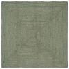 vidaXL Gebied Tapijt Olijfgroen 160 x 160 cm Jute