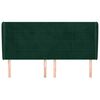 vidaXL Hoofdbord met randen 183x23x118/128 cm fluweel donkergroen
