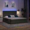 vidaXL Opbergbed met LED met matras Donkergrijs 180 x 200 cm Polyester