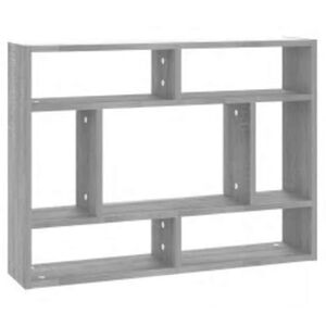 vidaXL Wandschap 75x16x55 cm bewerkt hout grijs sonoma eikenkleurig
