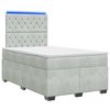 vidaXL Boxspringbed met matras Lichtgrijs 120 x 200 cm Fluweel