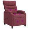 vidaXL Massage Recliner Wijnrood Stof