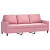 vidaXL 4-delige Loungeset fluweel roze