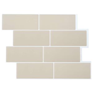 vidaXL Subway Tegel 50 st Beige 29 x 21 cm Polyurethaan en PET