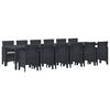 vidaXL Tuin Eetset 13 pcs Antraciet Polt riet