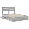 vidaXL Bedframe met lade met hoofdeinde met opslag Bewerkt hout