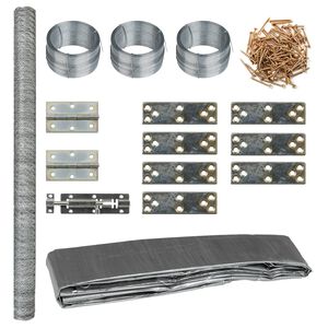 vidaXL Kippenhok 268x100x190 cm metaal