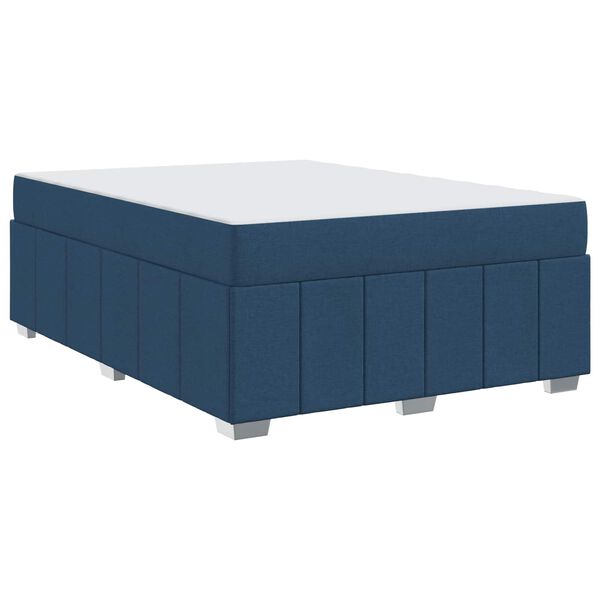 vidaXL Bedframe met matras Blauw 160 x 200 cm Stof