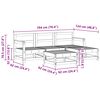 vidaXL Tuin loungeset 5 pcs Wasbruin Massief grenenhout