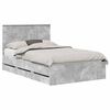vidaXL Bedframe met lade Beton Grijs 120 x 190 cm Ingenieurshout