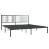 vidaXL Bedframe met hoofdbord metaal zwart 183x213 cm