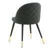 Venture Home Eetkamerstoelen 2 st Velvet leer-look zwart en messing