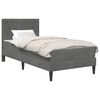 vidaXL Bedframe met matras Donkergrijs 90 x 190 cm Fluweel